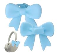 Cute Audio Headphone Accessories - Stylish Premium Silicone Cosplay Accessory Portable 3D Bow Shape Butterfly 2pcs Accessories | Multipurpose Outdoor Indoor Utility