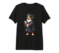 Cute Australia Shepherd Dog Graduation Premium T-Shirt