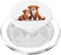 Cute Australian Shepherd Dog and Puppy Design PopSockets PopGrip for MagSafe