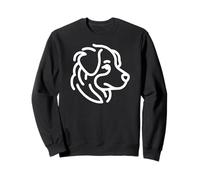 Cute Australian Shepherd Lovers dog simple line art portrait Sweatshirt