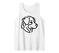 Cute Australian Shepherd Lovers dog simple line art portrait Tank Top