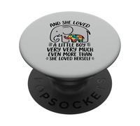 Cute Autism Mom Autistic Son Family PopSockets Adhesive PopGrip
