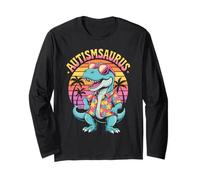 Cute Autism Saurus REX Dino Autism Teacher Peace Love Unique Long Sleeve T-Shirt