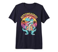 Cute Autism Saurus REX Dino Autism Teacher Peace Love Unique Premium T-Shirt