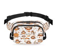 Cute Autumn Owls Waist Bag Multifunction Pack for Travel Sport Running Fanny Pack Bumbag Pouch Purse Belt Bag for Women Men Kids Girls Boys
