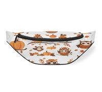 Cute Autumn Owls Waist Bag Pack for Women Men Kids Girls Boys Fanny Pack Bumbags Pouch Purses Belt Bag for Travel Sport Running