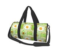 Cute Avocado and Toast and Fied Egg Travel Duffel Bags Gym Sports Luggage Large Travel Tote Bag Overnight Weekend Bags for Man and Women