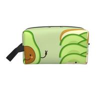 Cute Avocado and Toast and Fied EggMakeup Trave Bag for Women,Cosmetic Large Capacity Organizer
