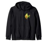Cute Avocado Bird Fantasy Fruit Animal Art Zip Hoodie