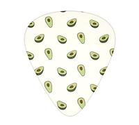 Cute Avocado &Guitar Picks Pack Of 12,Comfortable Feel, Smooth Edges, Abrasion,Suitable For Guitar, Ukulele, Etc.