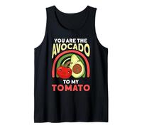 Cute Avocado Matching Motif Kawaii Veggie Tomato Tank Top