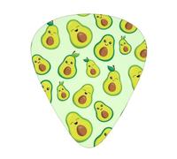 Cute Avocado Printed,12 Pcs Guitar Pick,3 Different Thickness Plectrums for Acoustic Guitar Bass Ukulele (0.46mm 0.96mm 0.71mm)