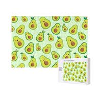 Cute Avocado Printed,300 Pieces Wooden Jigsaw Family Game Jigsaw Puzzles for Adults Teens Home Decor