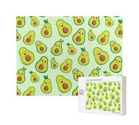 Cute Avocado Printed,500 Pieces Wooden Jigsaw Family Game Jigsaw Puzzles for Adults Teens Home Decor