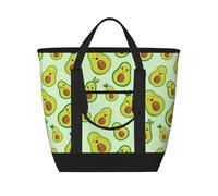 Cute Avocado Printed,Lunch Bags Large Capacity Insulated Tote Bag For Women Men Work Picnic Travel
