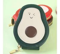 Cute Avocado PU Credit Card Coin Wallet,Cartoon Fruit Accordion Card Wallet,Cute Credit Card Holder Purse,Leather Avocado Coin Purse,Pocket Card Bag for Women and Men
