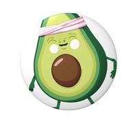 Cute Avocado Round Badge - Durable Tinplate Design With Full Single-Sided Print, Perfect For Custom Gifts & Apparel Decoration