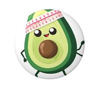 Cute Avocado Round Badge - Durable Tinplate Design With Full Single-Sided Print, Perfect For Custom Gifts & Apparel Decoration