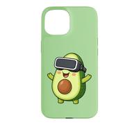Cute Avocado VR Gamer Cartoon Design Case for iPhone 15