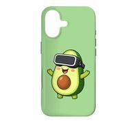 Cute Avocado VR Gamer Cartoon Design Case for iPhone 17
