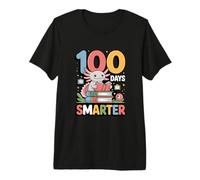 Cute Axolotl 100 Days Smarter School Kids Premium T-Shirt