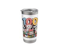 Cute Axolotl 100 Days Smarter School Kids Stainless Steel Insulated Tumbler