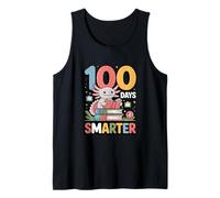 Cute Axolotl 100 Days Smarter School Kids Tank Top
