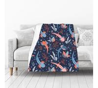 Cute Axolotl 50x40 Soft Fleece Flanne Throw Blanket,Anti-Pilling | Super soft flannel blanket lightweight warmth for couch, bed, travel or camping; machine washable.