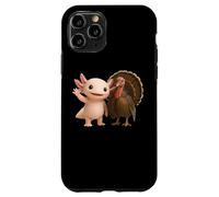 Cute Axolotl and Turkey Thanksgiving Friends Autumn Season Case for iPhone 11 Pro