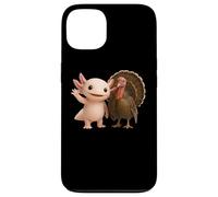 Cute Axolotl and Turkey Thanksgiving Friends Autumn Season Case for iPhone 13