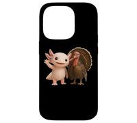 Cute Axolotl and Turkey Thanksgiving Friends Autumn Season Case for iPhone 14 Pro