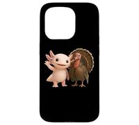 Cute Axolotl and Turkey Thanksgiving Friends Autumn Season Case for iPhone 15 Pro