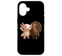 Cute Axolotl and Turkey Thanksgiving Friends Autumn Season Case for iPhone 16