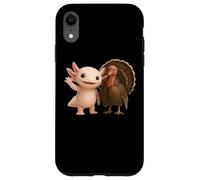 Cute Axolotl and Turkey Thanksgiving Friends Autumn Season Case for iPhone XR
