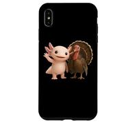 Cute Axolotl and Turkey Thanksgiving Friends Autumn Season Case for iPhone XS Max