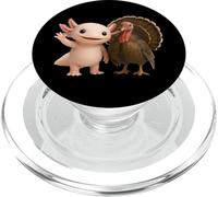 Cute Axolotl and Turkey Thanksgiving Friends Autumn Season PopSockets PopGrip for MagSafe