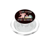 Cute Axolotl Back to School Student First Day Humor PopSockets PopGrip for MagSafe