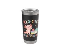 Cute Axolotl Back to School Student First Day Humor Stainless Steel Insulated Tumbler