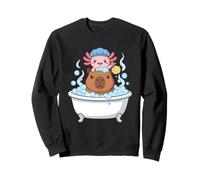 Cute Axolotl Capybara Bath Animal Lover Pet Aquatic Friends Sweatshirt