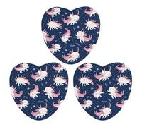 Cute Axolotl Car Air Freshener 3-pack Aromatherapy Tablets Hanging Scented Cards for Rooms Bathrooms Wardrobe Love form