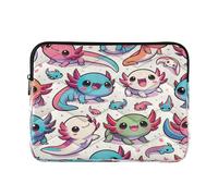 Cute Axolotl Cartoon Laptop Case Sleeve, Protective Padded Laptop Covers 15.6 Inch for Women