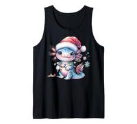 Cute Axolotl Christmas Sublimation File Whimsical Design Tank Top