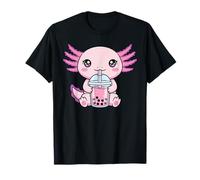 Cute Axolotl Drink Boba Bubble Tea Kawaii Anime Pet Axolotls T-Shirt