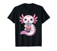 Cute Axolotl Drinking Bubble Tea bubbletea Anime Kawaii T-Shirt