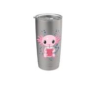Cute Axolotl Drinks Bubble Tea bubbletea Anime Kawaii Stainless Steel Insulated Tumbler