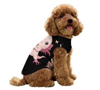 Cute Axolotl Eat Hamburger Dog Clothes Ice Silk Sleeveless Pet Vest Puppy Breathable Shirts for Small Dogs Cat M