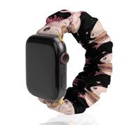 Cute Axolotl Eat Hamburger Scrunchies Watch Band Compatible with IWatch Stretchy Elastic Replacement Strap 42mm/44mm