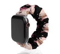 Cute Axolotl Eat Hamburger Scrunchies Watch Band Compatible with IWatch Stretchy Elastic Replacement Strap 42mm/44mm