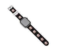 Cute Axolotl Eat Hamburger Silicone Smartwatch Bands Compatible with IWatch Soft Replacement Strap 38mm/40mm