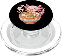 Cute Axolotl Eats Ramen Noodles Axolotls Kawaii Graphic PopSockets PopGrip for MagSafe